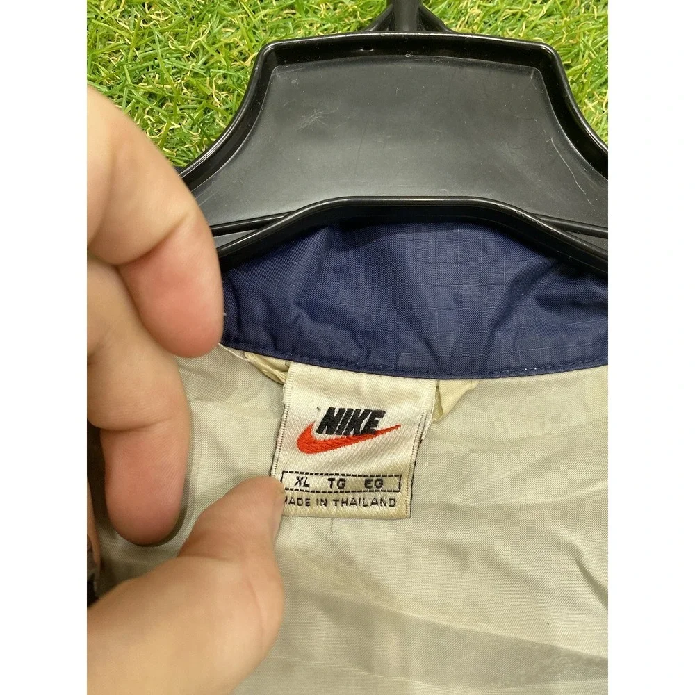 Nike Windbreaker Mens Extra Large XL Spellout Full Zip Y2K Nylon Vintage 90s